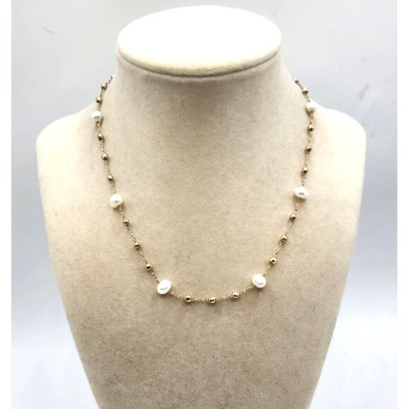 Adjustable Chain - Floating Pearls & Floating Bead Accents - Dainty - Picture 1 of 3
